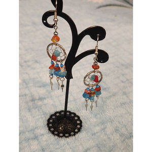 Spirit of Nature Dreamcatcher Earrings Multi-color